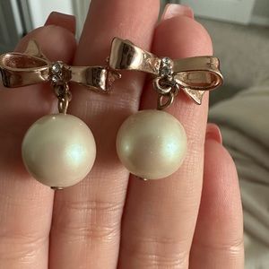 Rose gold Kate Spade earrings